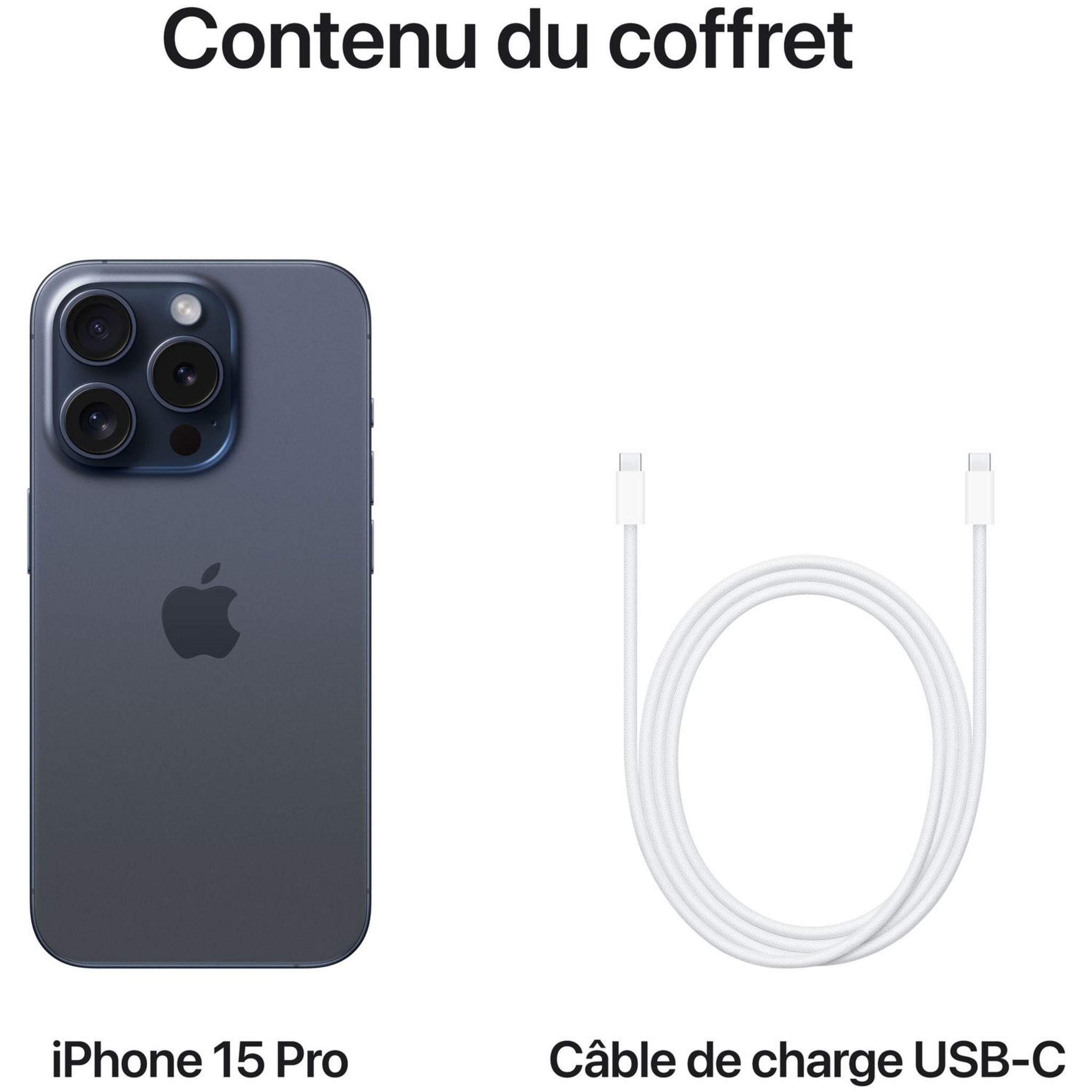 Voir la diapositive 5 : APPLE iPhone 15 Pro 256 Go - Titane Bleu