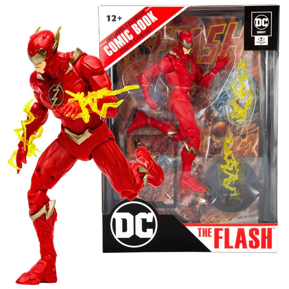Figurine DC Comics The Flash 18 cm + Comic Book page Punchers