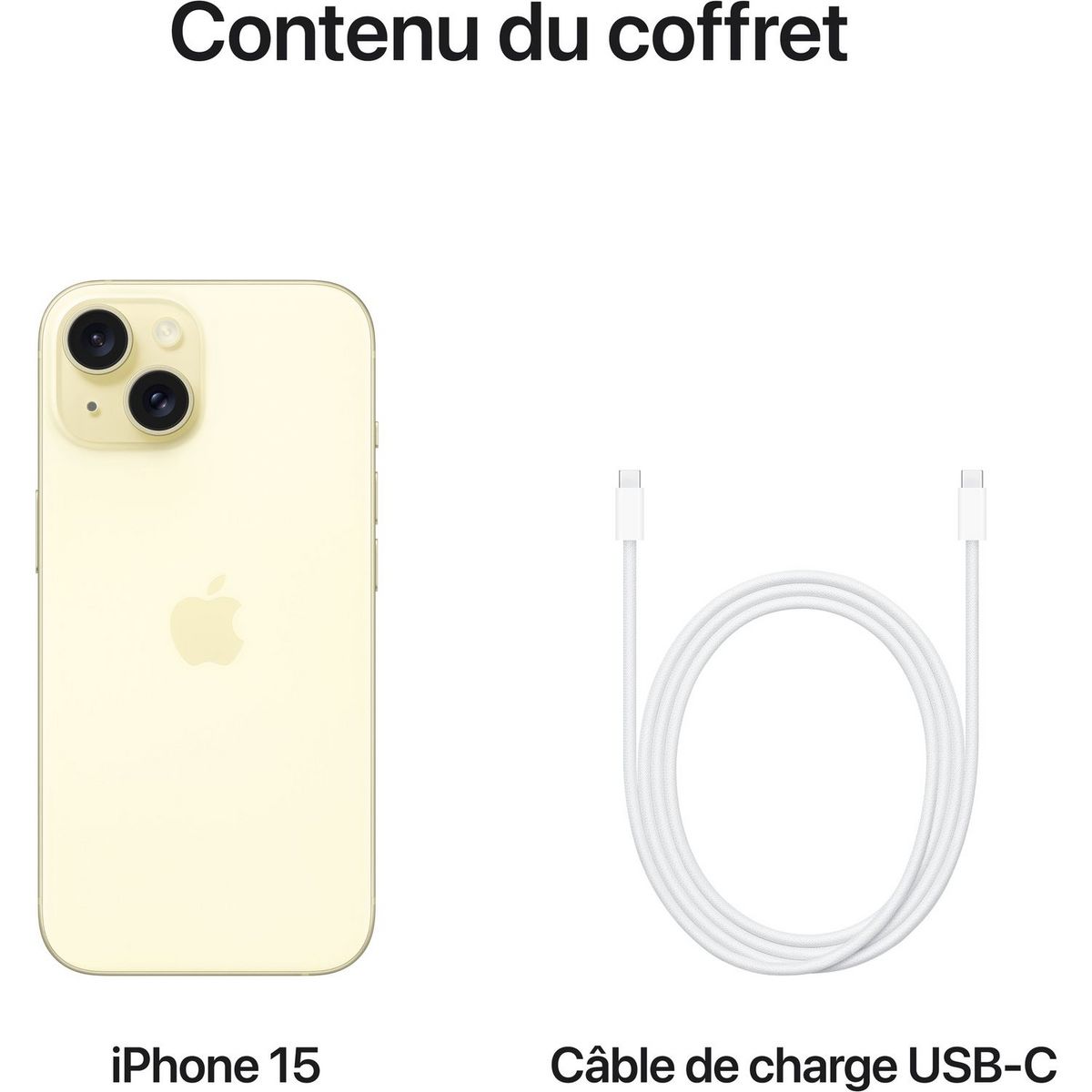 APPLE iPhone 15 256 Go - jaune
