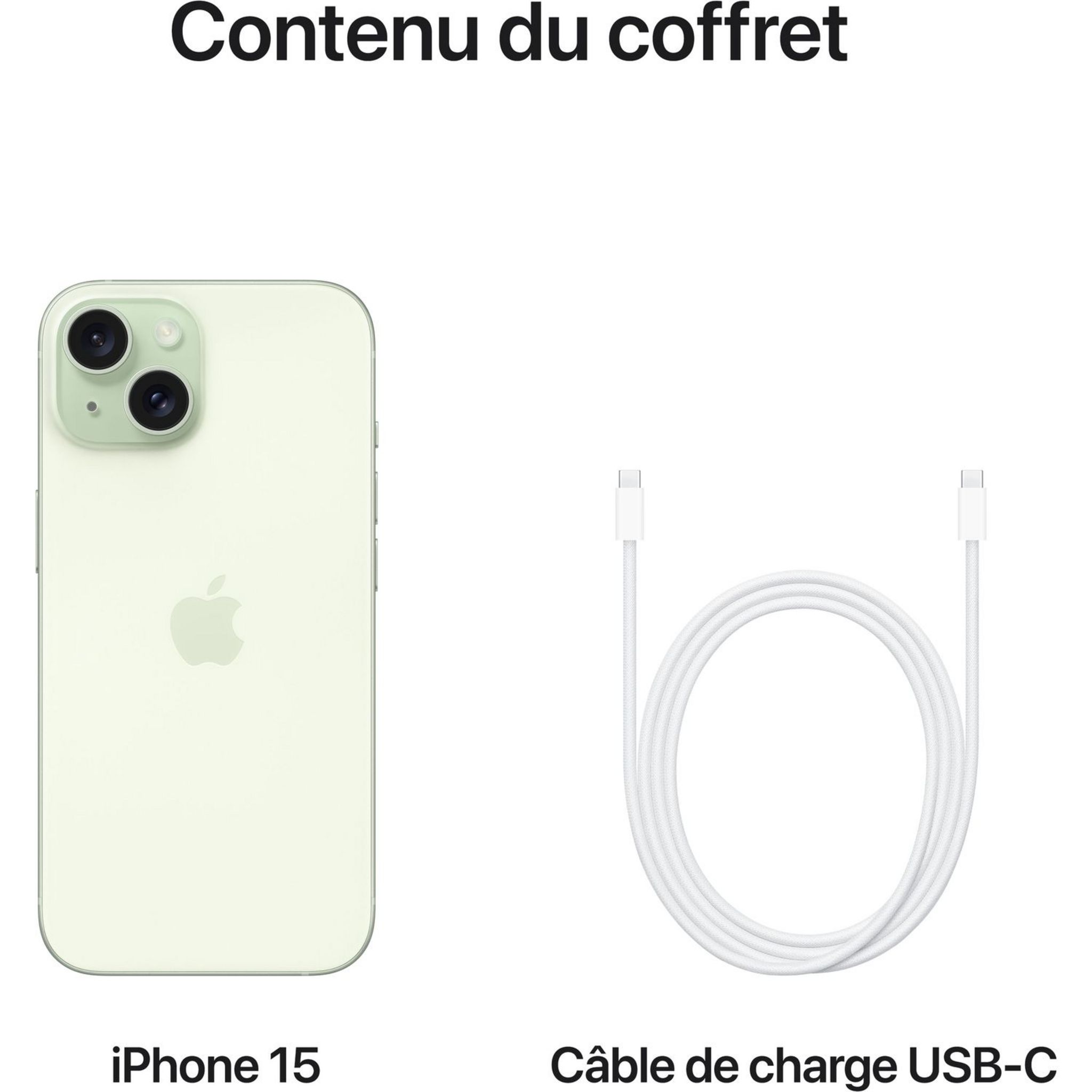 Voir la diapositive 5 : APPLE iPhone 15 256 Go - Vert