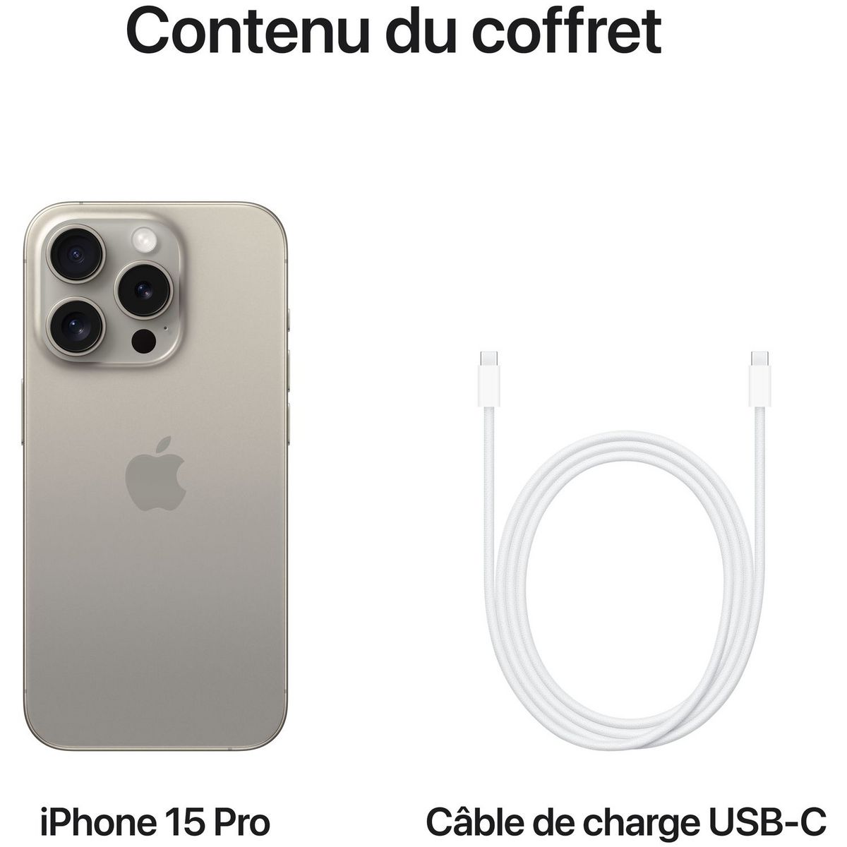 APPLE iPhone 15 Pro 256 Go - Titane Naturel