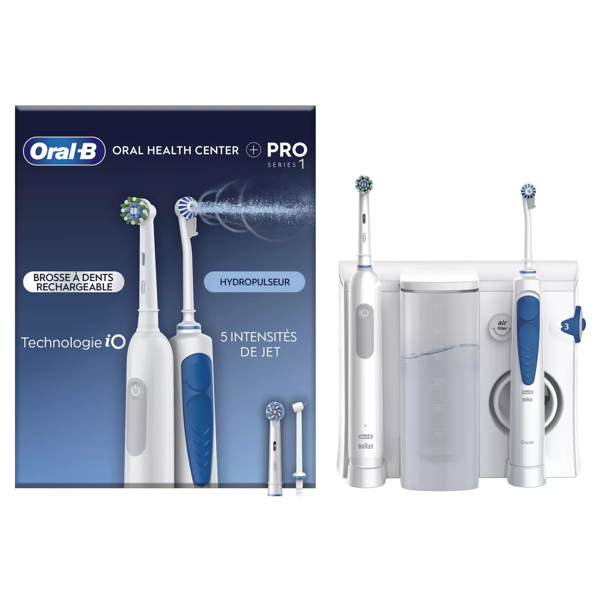 ORAL-B Combiné dentaire Oxyjet + PRO1 - Blanc