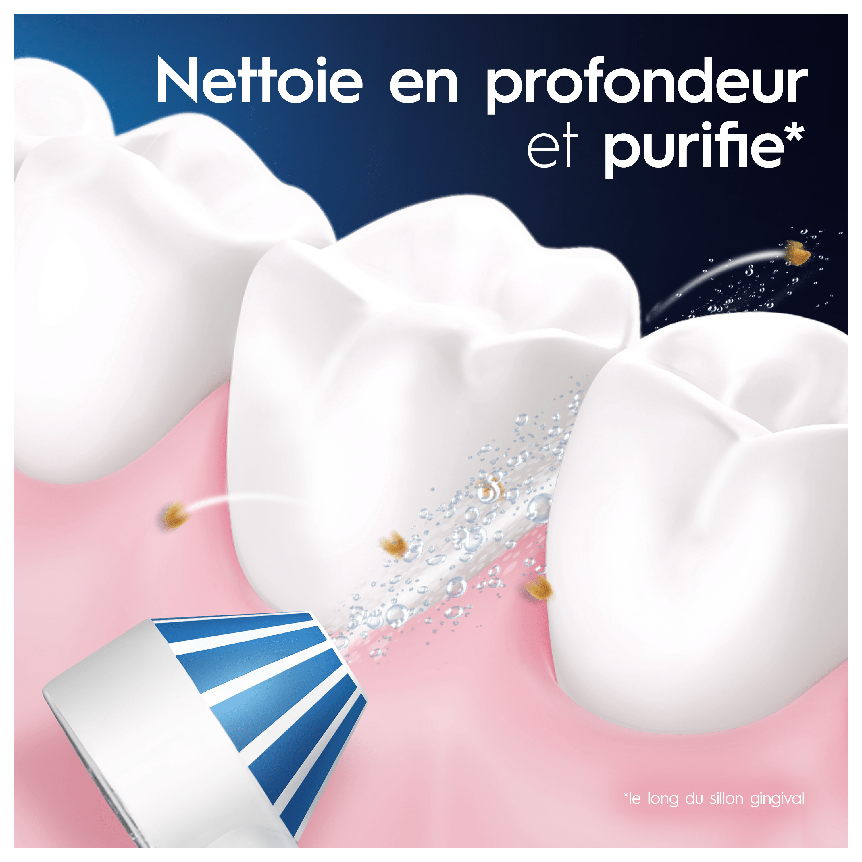 Voir la diapositive 2 : ORAL-B Combiné dentaire Oxyjet + PRO1 - Blanc