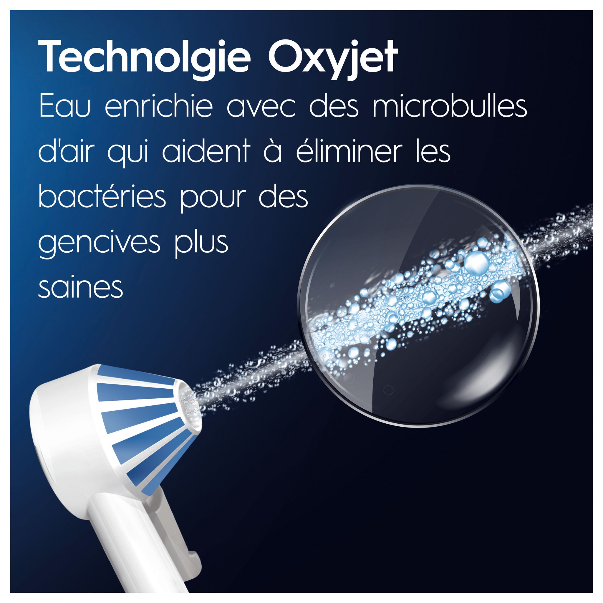Voir la diapositive 3 : ORAL-B Combiné dentaire Oxyjet + PRO1 - Blanc