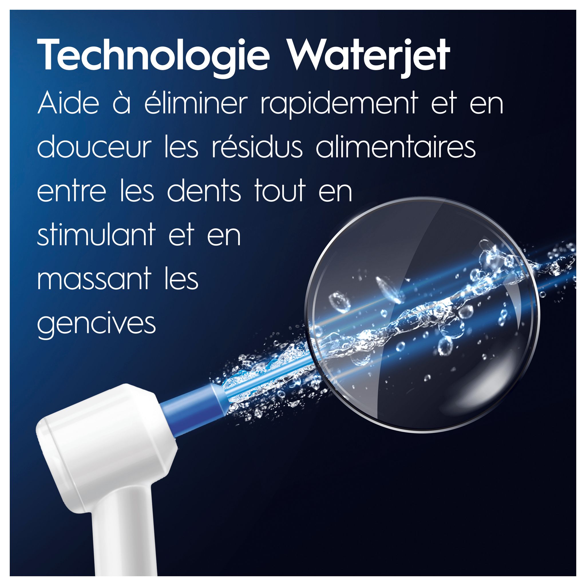 Voir la diapositive 4 : ORAL-B Combiné dentaire Oxyjet + PRO1 - Blanc