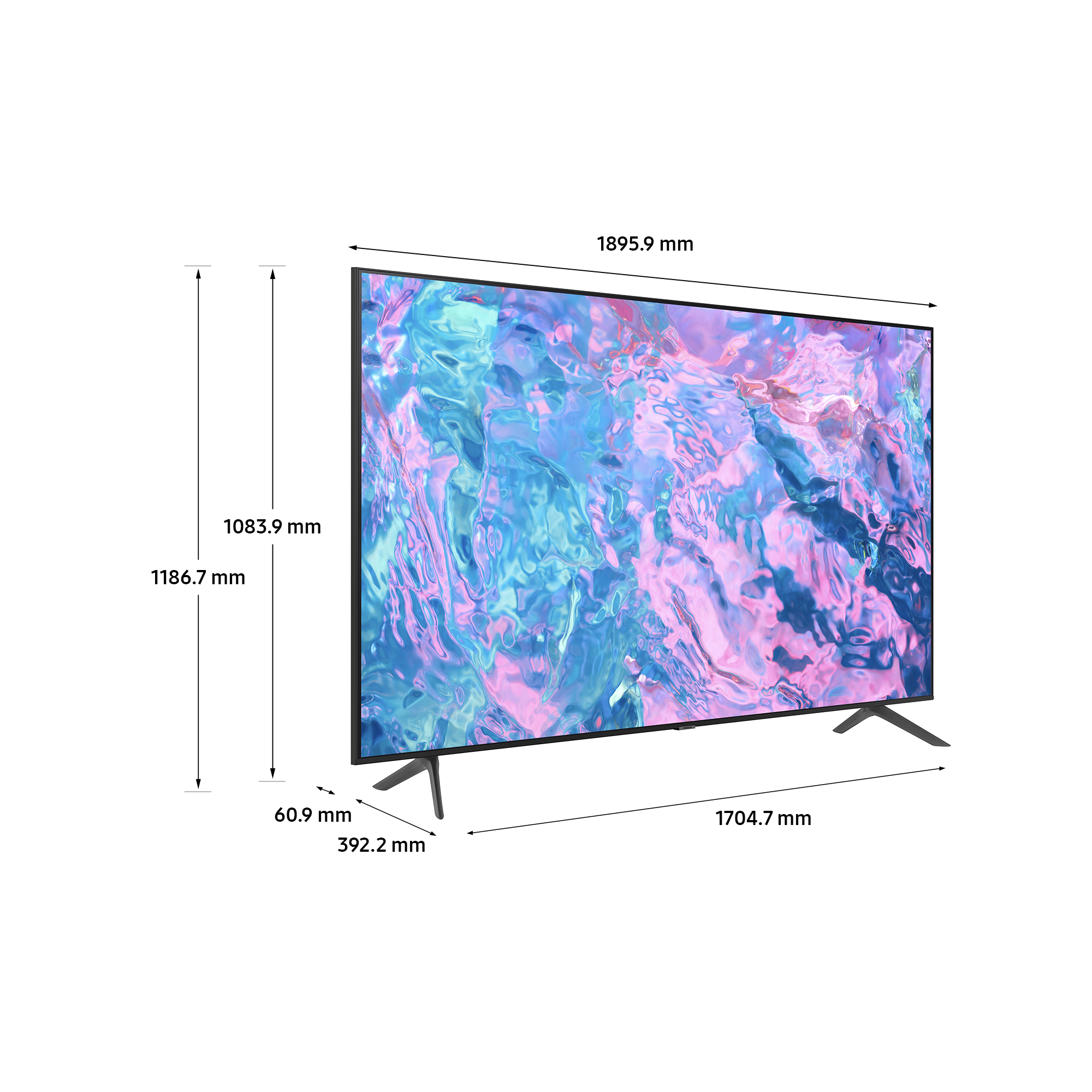 Voir la diapositive 8 : SAMSUNG TU85CU7105C 2023 TV LED 4K Crystal UHD 216 cm Smart TV