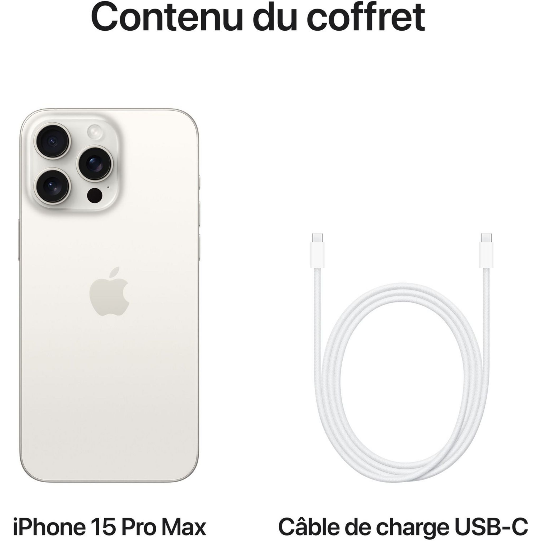 Voir la diapositive 5 : APPLE iPhone 15 Pro Max 256 Go - Titane Blanc