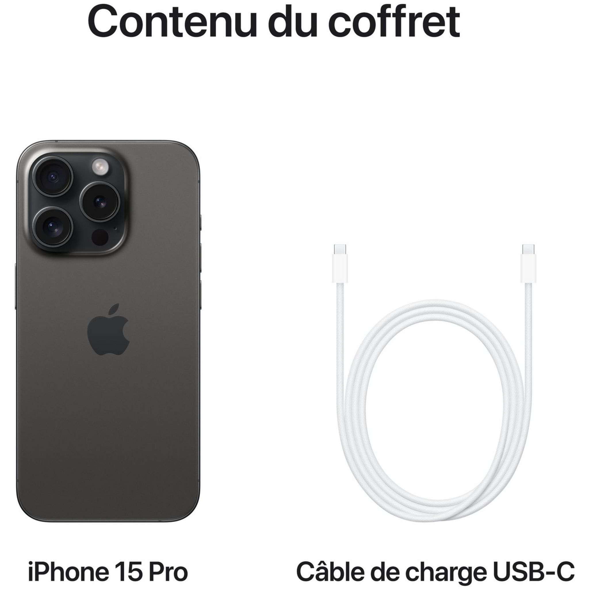Voir la diapositive 5 : APPLE iPhone 15 Pro 1To - Titane Noir