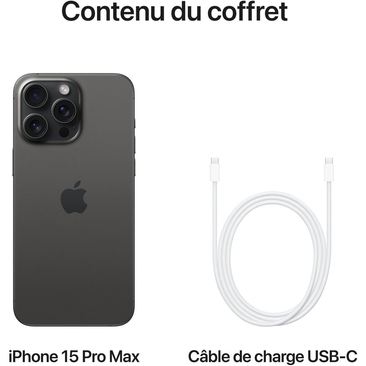 APPLE iPhone 15 Pro Max 1To - Titane Noir