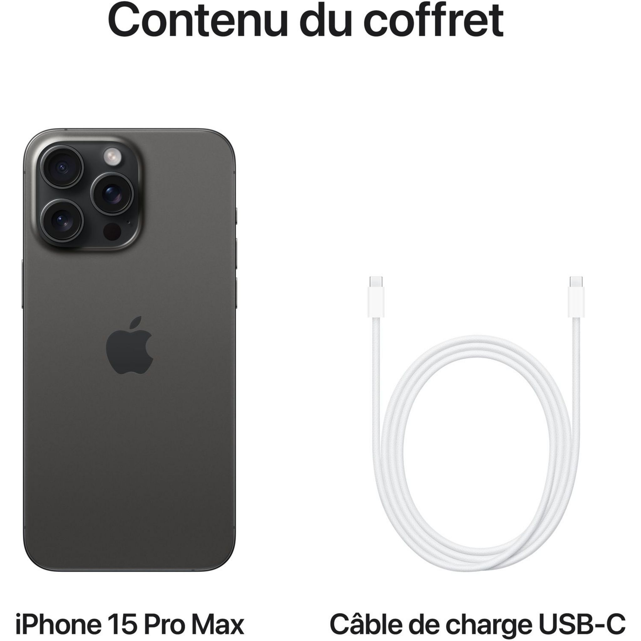 Voir la diapositive 5 : APPLE iPhone 15 Pro Max 1To - Titane Noir