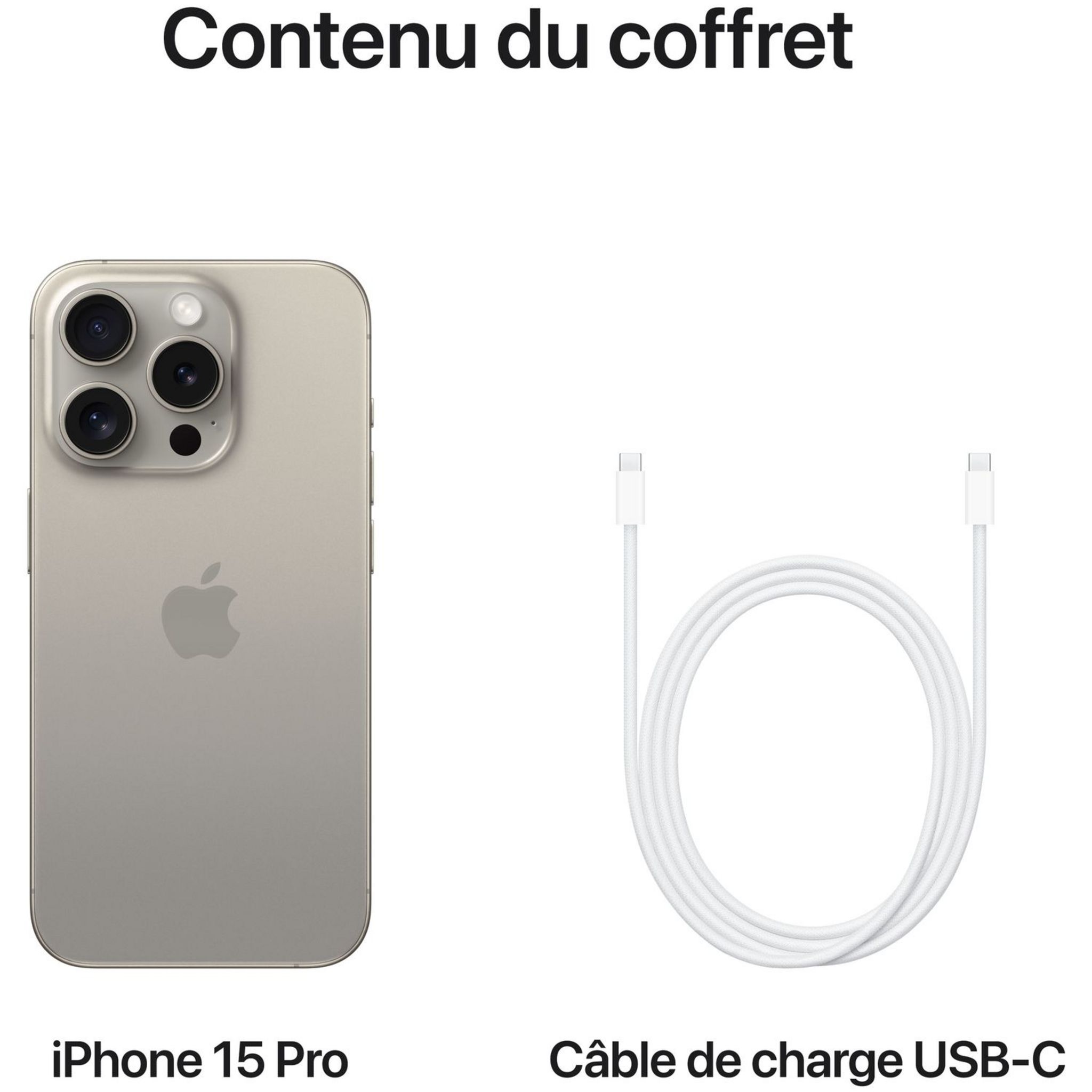 Voir la diapositive 5 : APPLE iPhone 15 Pro 1To - Titane Naturel