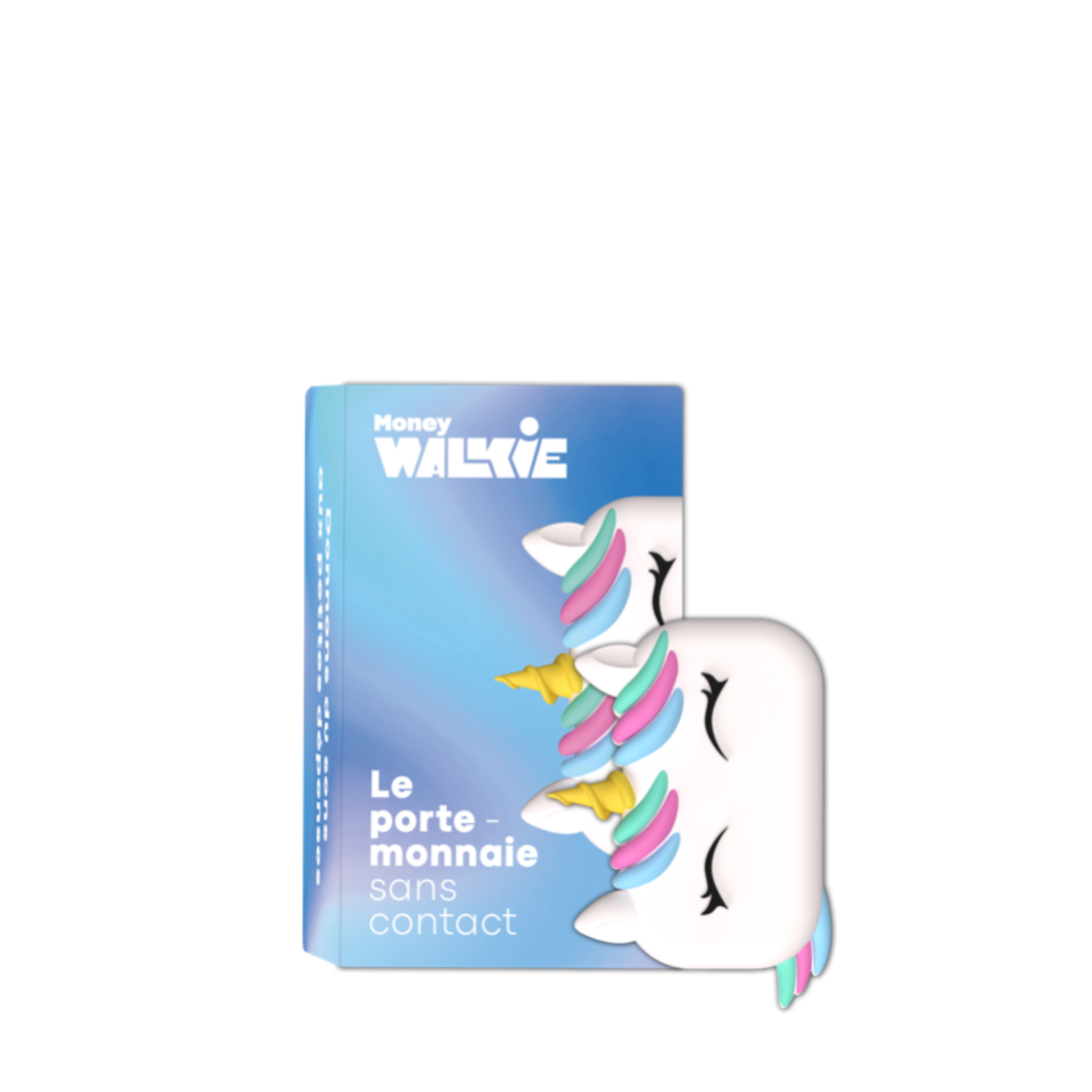 Voir la diapositive 2 : MONEY WALKIE Porte Monnaie sans contact - Licorne