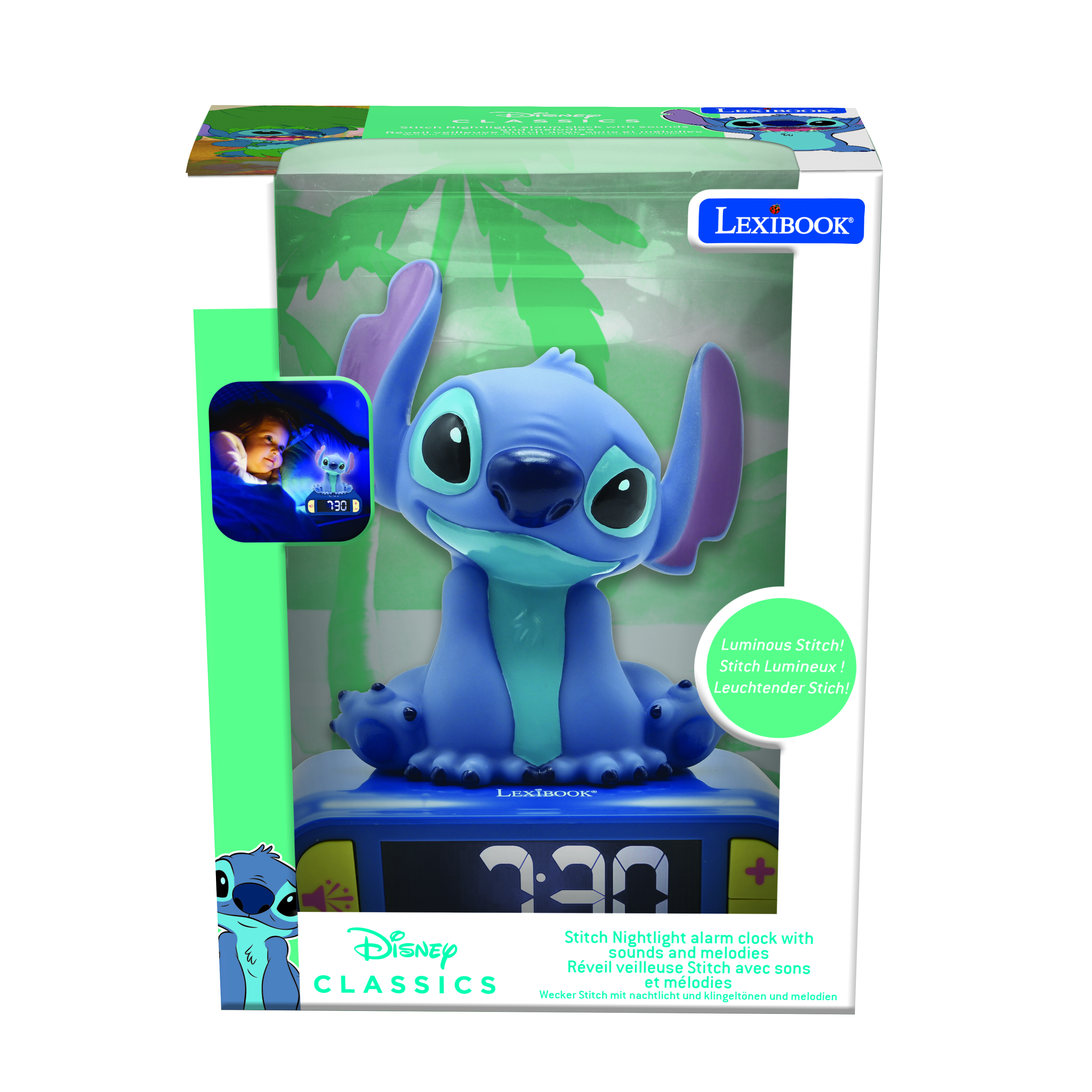 Voir la diapositive 3 : LEXIBOOK Réveil Stitch 3D