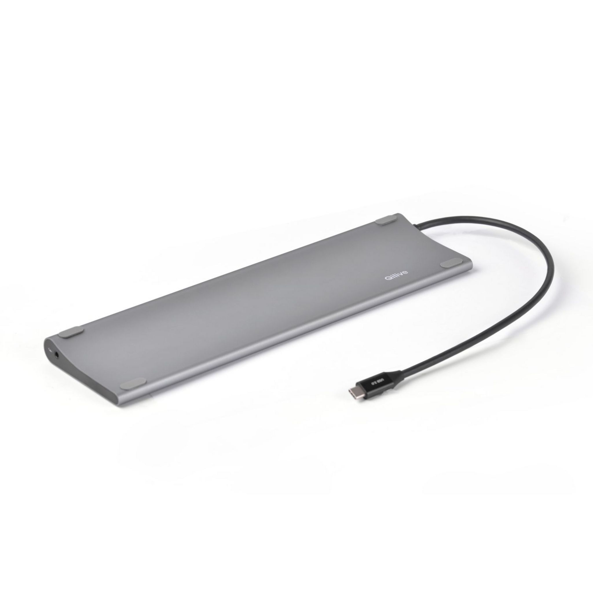Voir la diapositive 2 : QILIVE Hub USB-C 10 en 1 Q.3439 - Gris