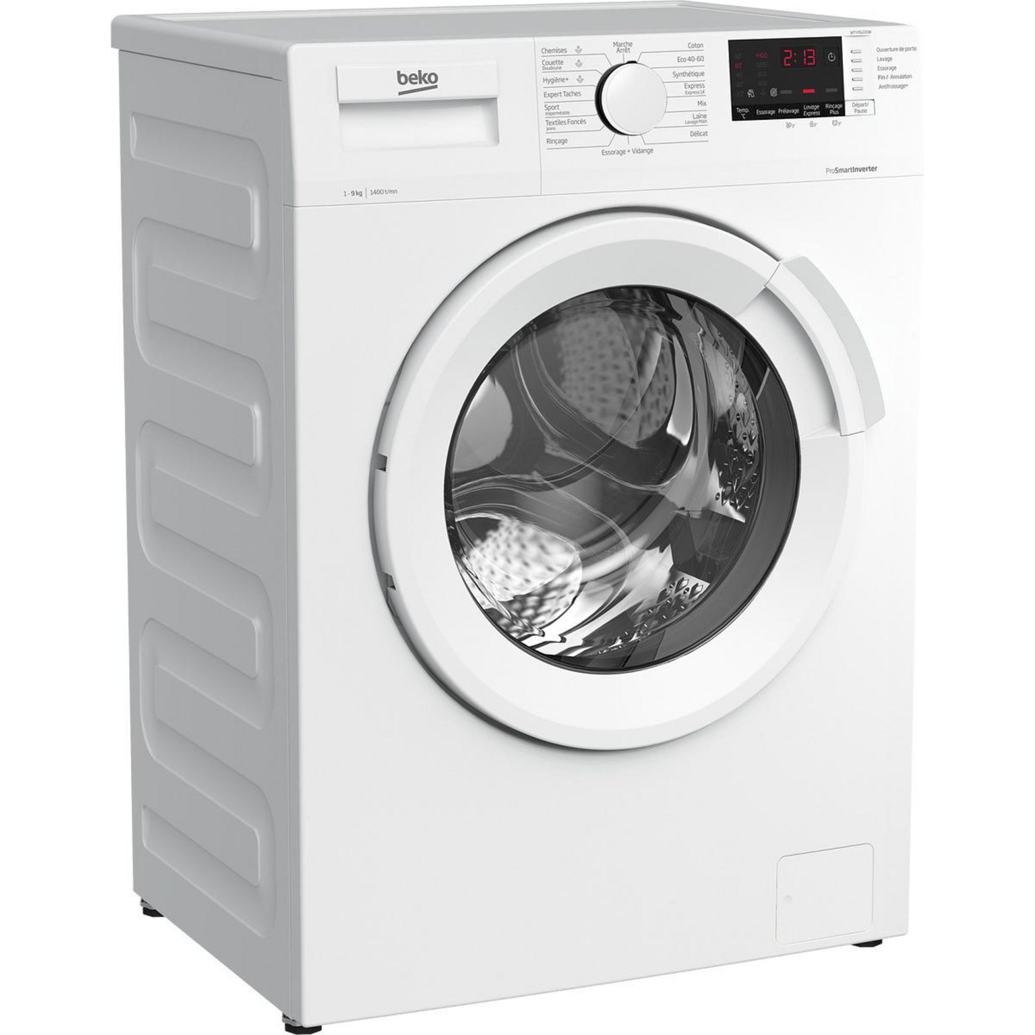 Voir la diapositive 2 : BEKO Lave linge hublot à induction WTV95220W, 9 kg, 1400 T/min, A