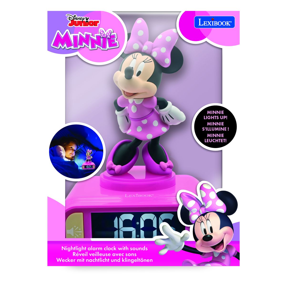 LEXIBOOK Réveil Minnie 3D