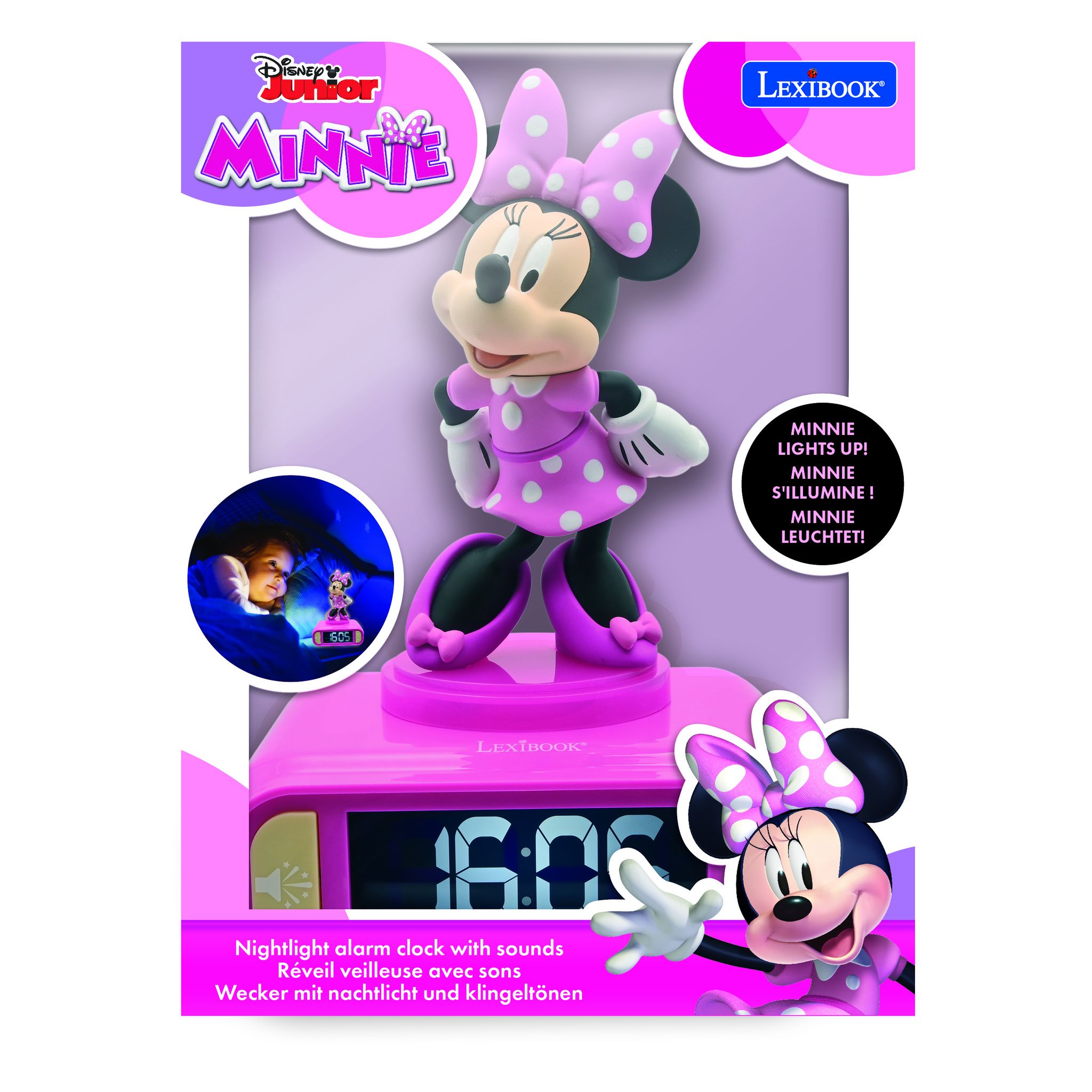 Voir la diapositive 2 : LEXIBOOK Réveil Minnie 3D