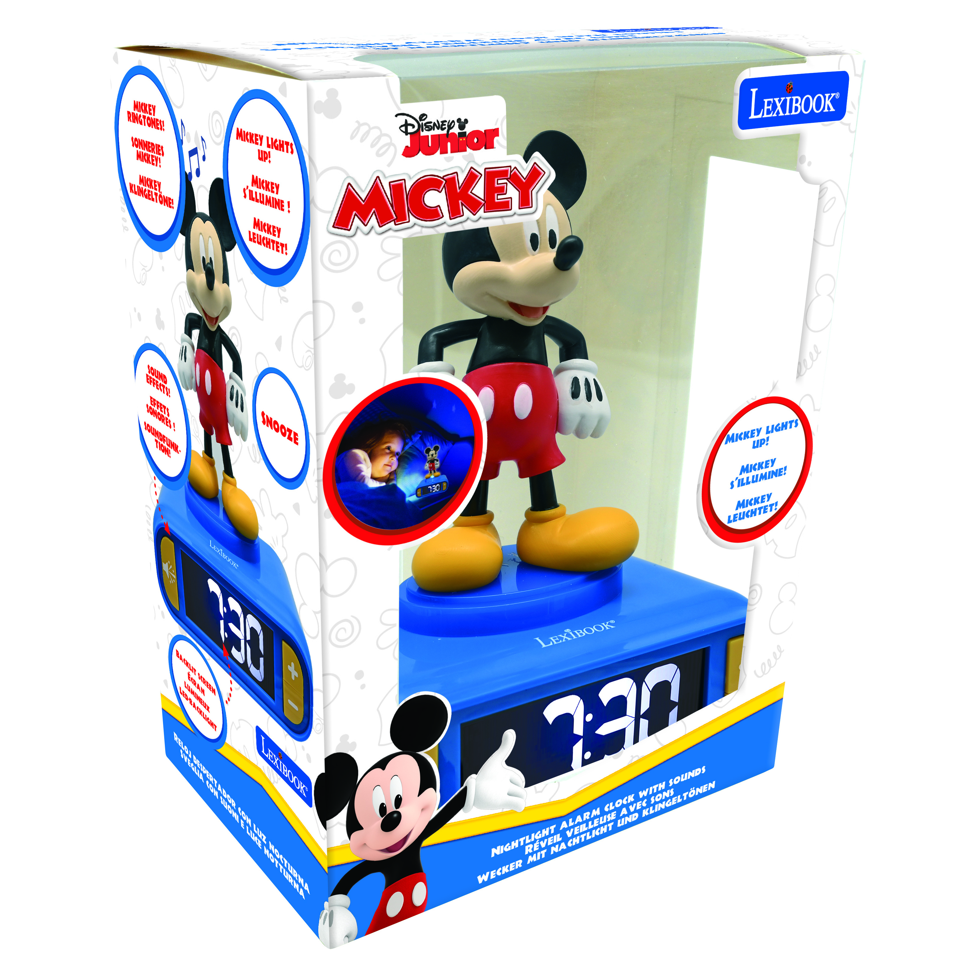 Voir la diapositive 3 : LEXIBOOK Réveil Mickey 3D