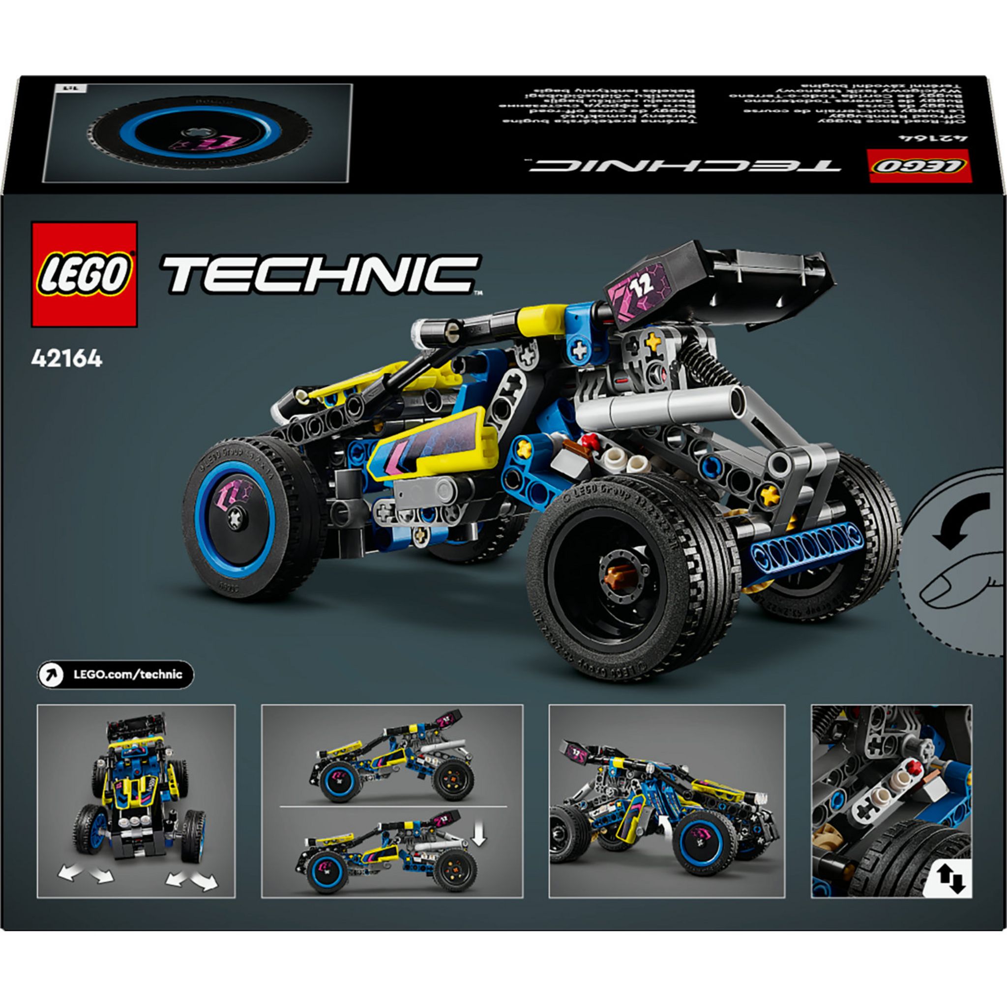 Voir la diapositive 3 : LEGO Technic 42164 Le Buggy Tout-Terrain de Course, Véhicule de Rallye, Jouet de Construction de Voiture de Course