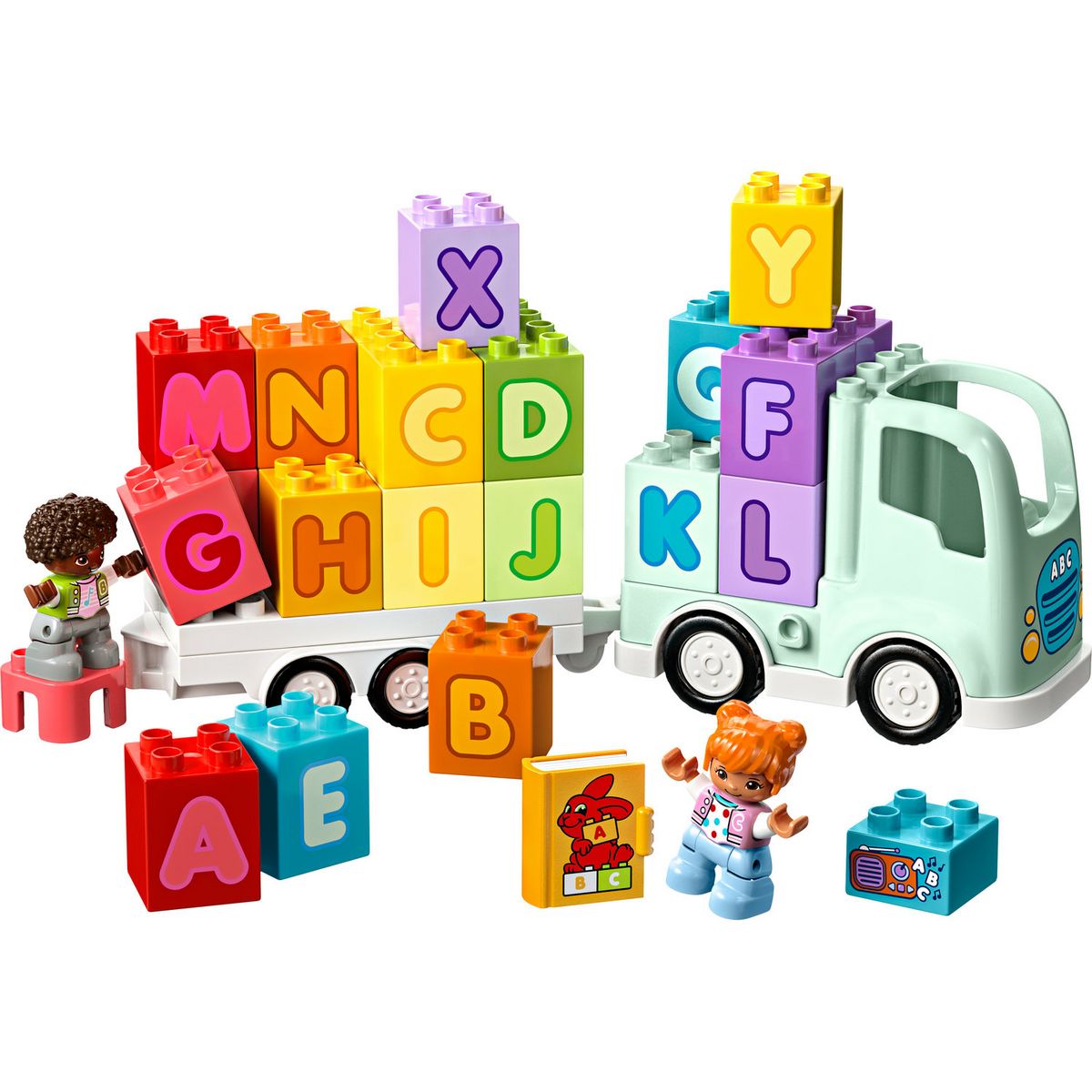 LEGO DUPLO Ma Ville 10421 Le Camion de l'Alphabet, Jouet d'Apprentissage de l'Alphabet pour Enfants Dès 2 Ans
