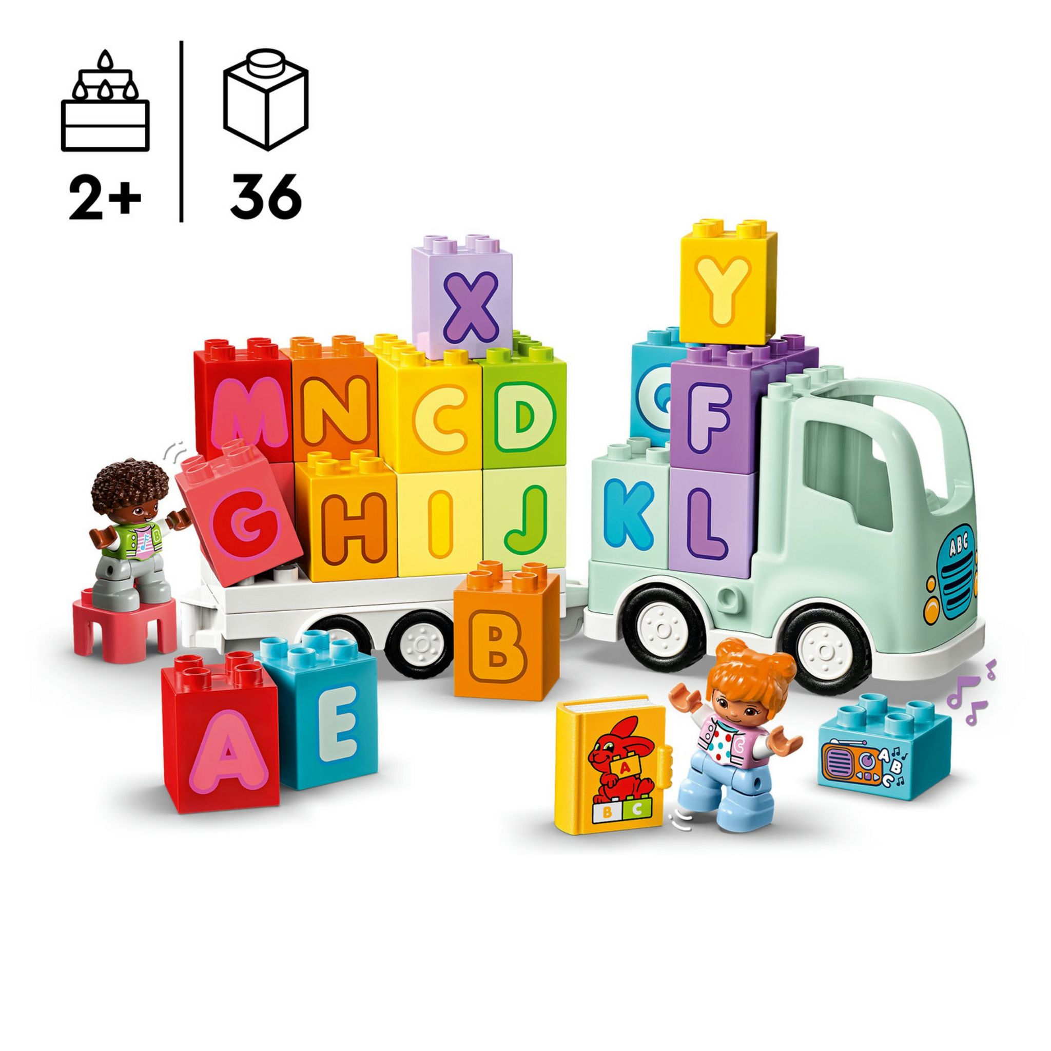 Voir la diapositive 3 : LEGO DUPLO Ma Ville 10421 Le Camion de l'Alphabet, Jouet d'Apprentissage de l'Alphabet pour Enfants Dès 2 Ans