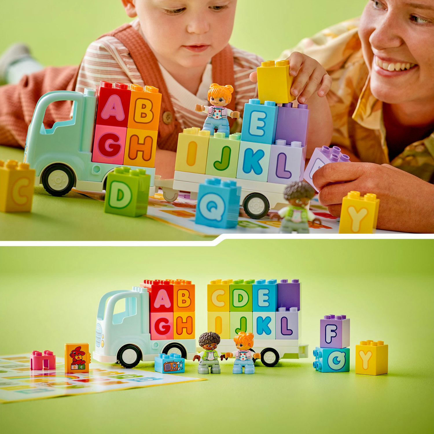 Voir la diapositive 5 : LEGO LEGO DUPLO Ma Ville 10421 Le Camion de l'Alphabet - Jouet Éducatif Montessori dès 2 ans