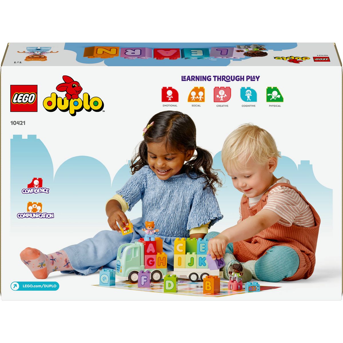 LEGO DUPLO Ma Ville 10421 Le Camion de l'Alphabet, Jouet d'Apprentissage de l'Alphabet pour Enfants Dès 2 Ans