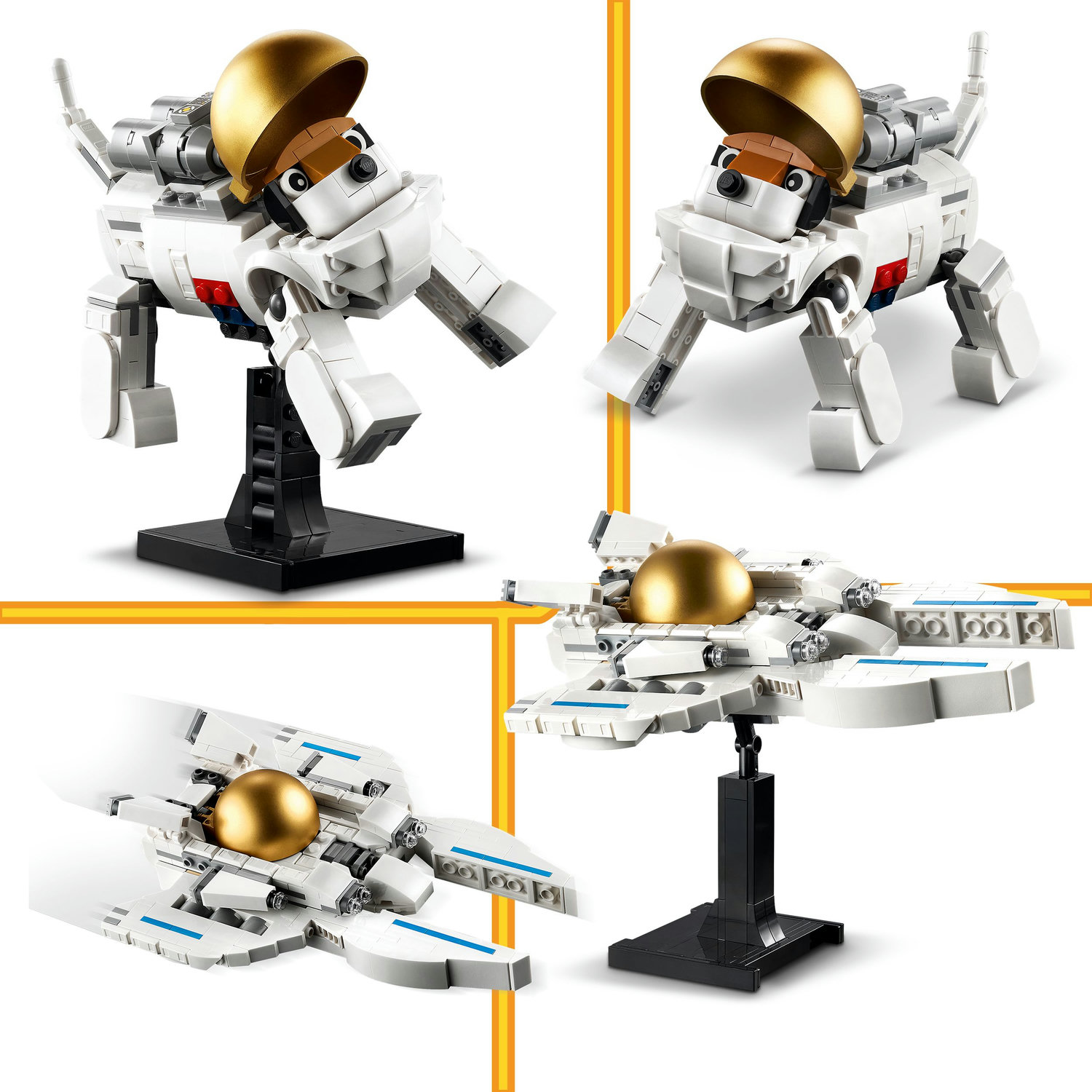 Voir la diapositive 5 : LEGO LEGO Creator 3en1  31152 L’Astronaute dans l’Espace, Jouet de Construction avec Chien et Navette Spatiale, Décoration