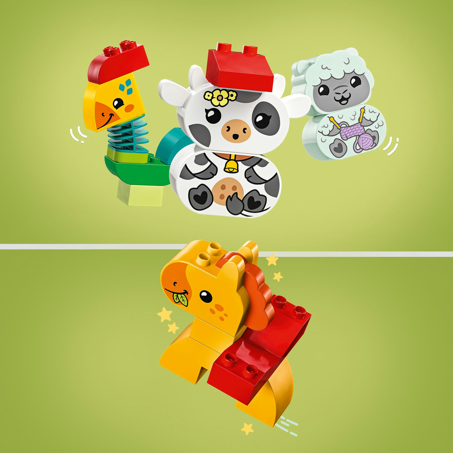 Voir la diapositive 4 : LEGO LEGO DUPLO My First 10412 Le Train des Animaux - Jeu Créatif 1 an - Animaux de la Ferme