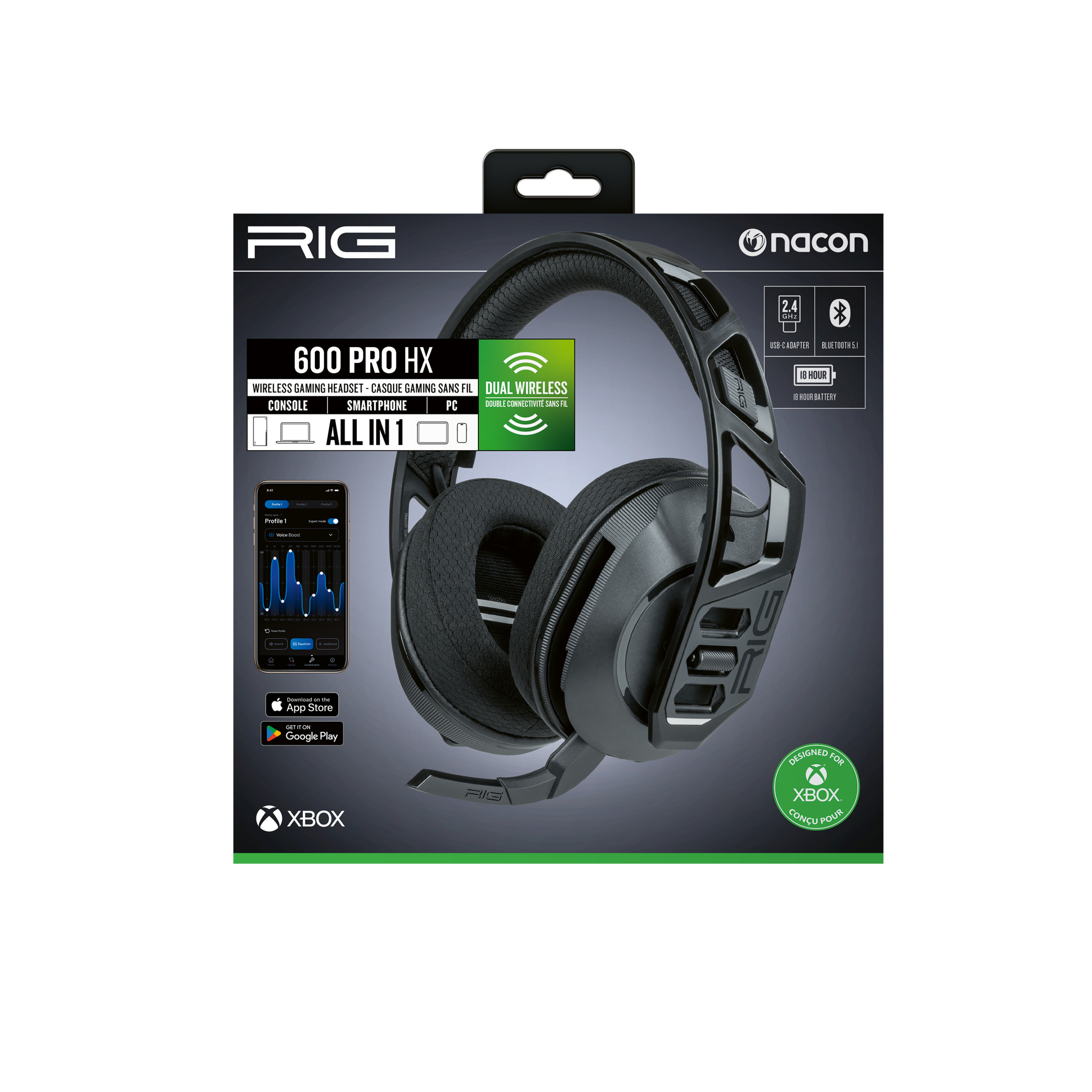 Voir la diapositive 2 : Casque Sans Fil Gaming RIG 600 Pro HS Noir Xbox Series / Xbox One