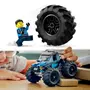 LEGO City 60402 Le Monster Truck Bleu, Jouet Camion Tout-Terrain et Minifigurine de Conducteur, Cadeau Enfants