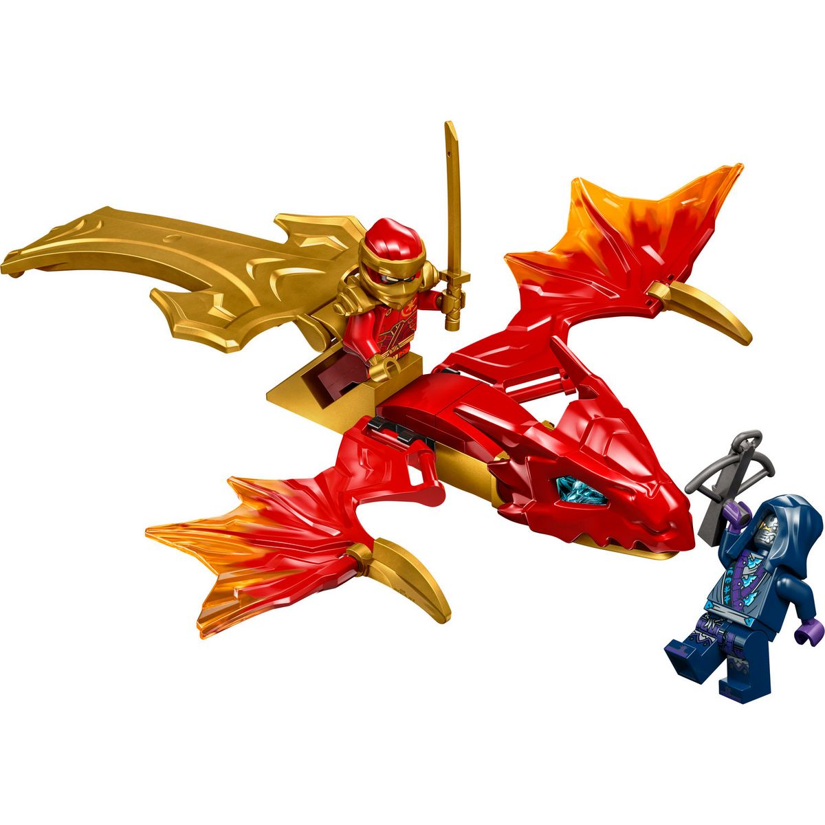 LEGO NINJAGO 71801 L'Attaque du Dragon Rebelle de Kai, Jouet Ninja de Dragon et Figurines incluant Kai avec Mini-Katana