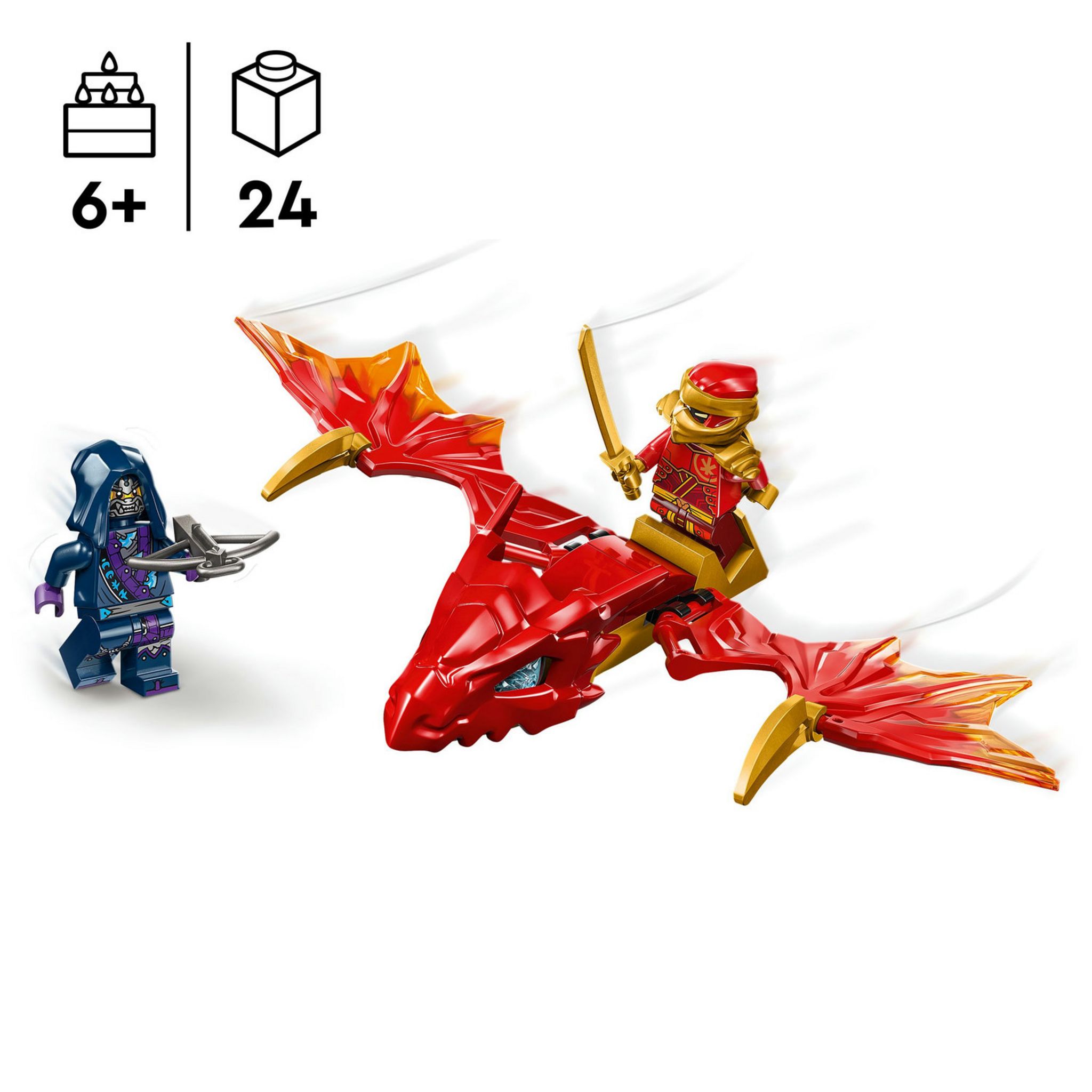 Voir la diapositive 3 : LEGO NINJAGO 71801 L'Attaque du Dragon Rebelle de Kai, Jouet Ninja de Dragon et Figurines incluant Kai avec Mini-Katana