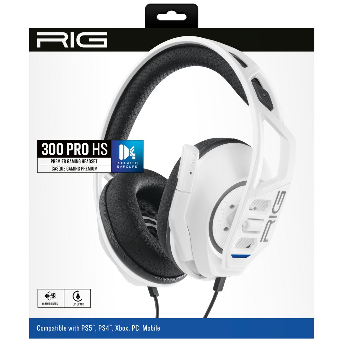 Casque Premium Gaming Filaire 300 Pro HS Blanc PS5