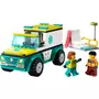 LEGO City 60403 L’Ambulance de Secours et le Snowboardeur, Jeu Enfants avec Jouet de Véhicule Médical et Minifigurines