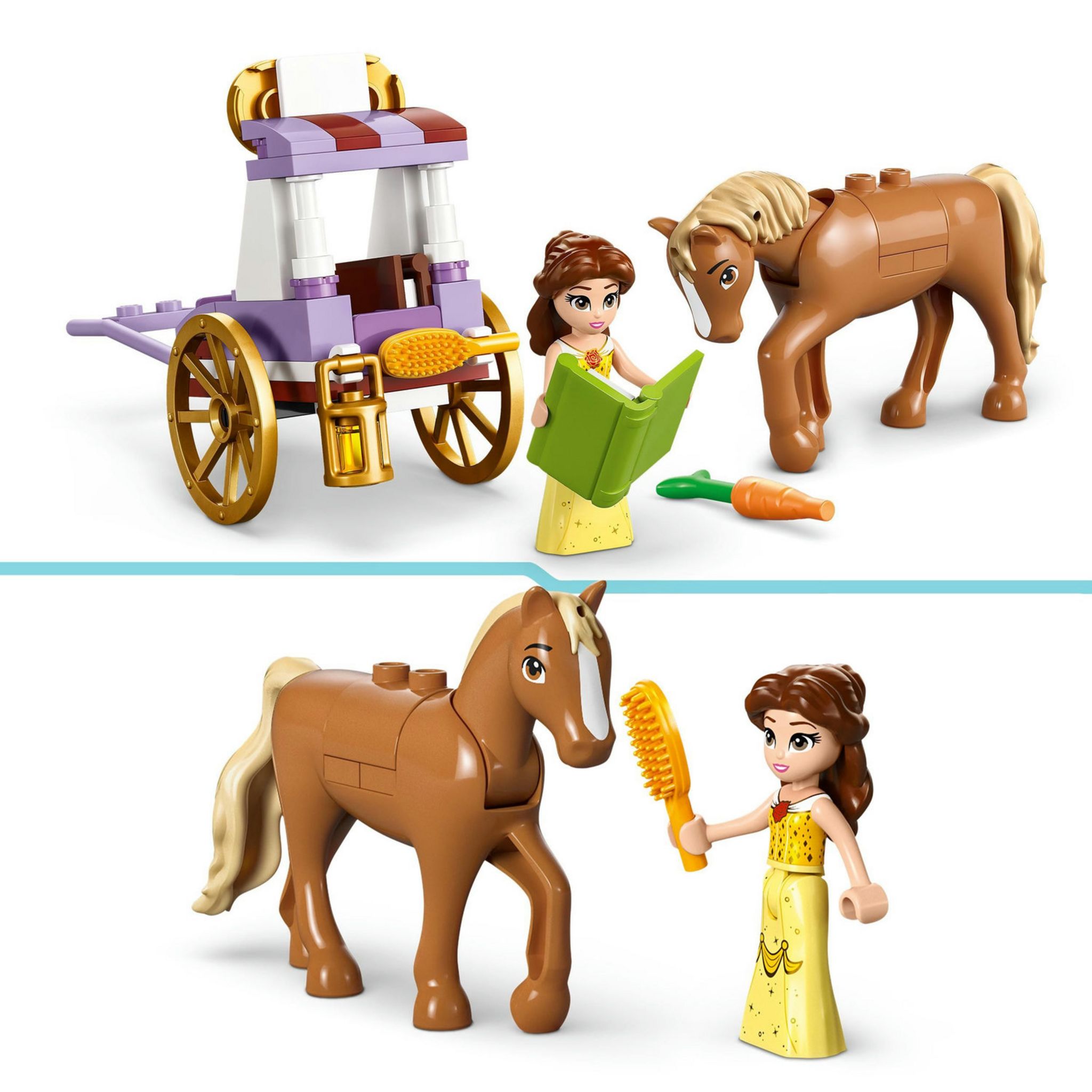 Voir la diapositive 4 : LEGO Disney Princess 43233 L'Histoire de Belle - La Calèche, Jouet avec Mini Poupée Princesse, La Belle et la Bête