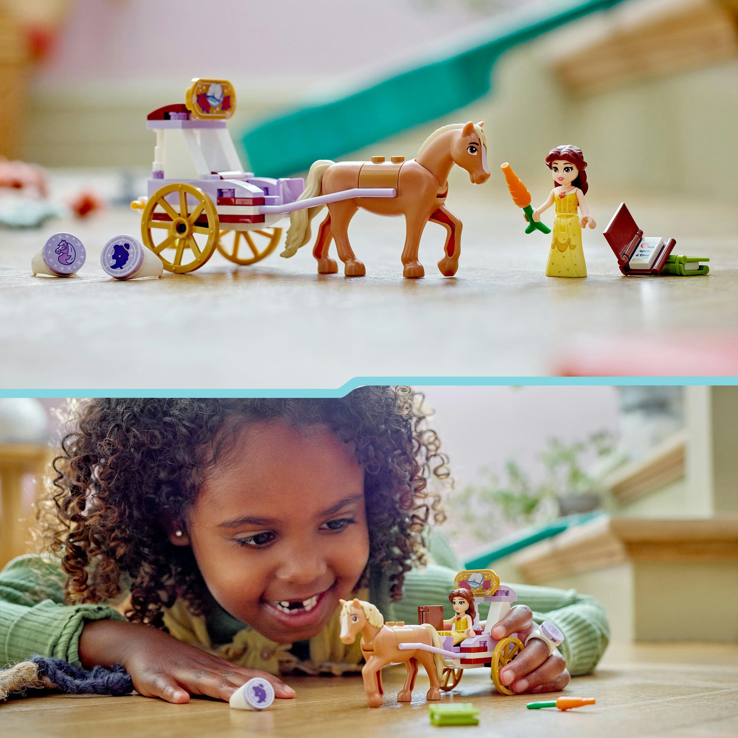 Voir la diapositive 6 : LEGO Disney Princess 43233 L'Histoire de Belle - La Calèche, Jouet avec Mini Poupée Princesse, La Belle et la Bête