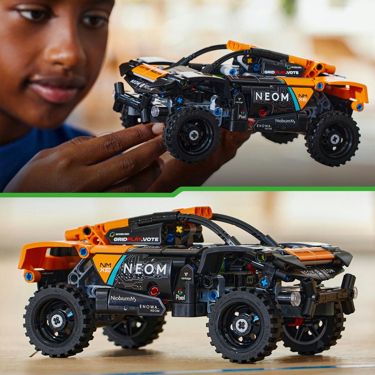 LEGO Technic 42166 NEOM McLaren Extreme E Race Car, Jouet de Voiture à Rétrofriction pour Enfants, à Construire