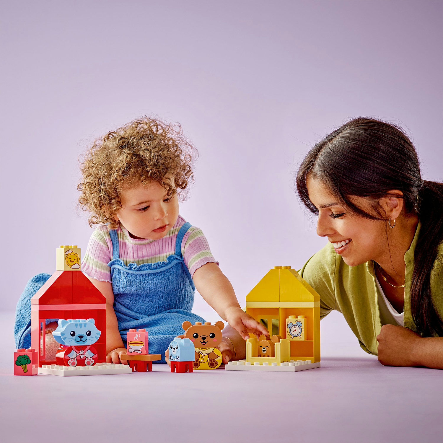 Voir la diapositive 6 : LEGO DUPLO My First 10414 Mes Rituels Quotidiens - Le Repas et le Coucher, Jouet Social, 4 Figurines Animales
