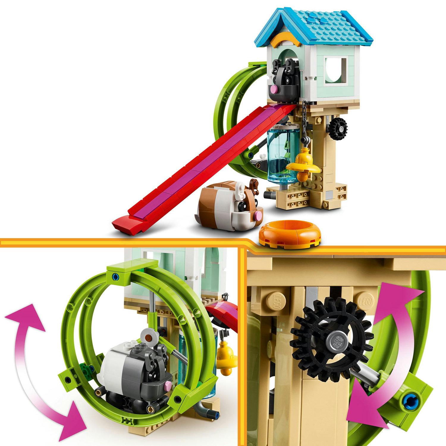 Voir la diapositive 4 : LEGO Creator 3en1 31155 La Roue du Hamster, Jouets Transformables pour Hamster avec Maison et Accessoires