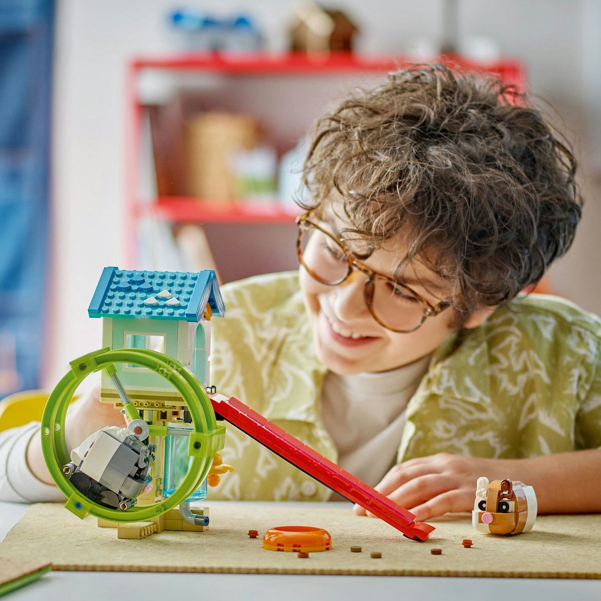 LEGO Creator 3en1 31155 La Roue du Hamster, Jouets Transformables pour Hamster avec Maison et Accessoires