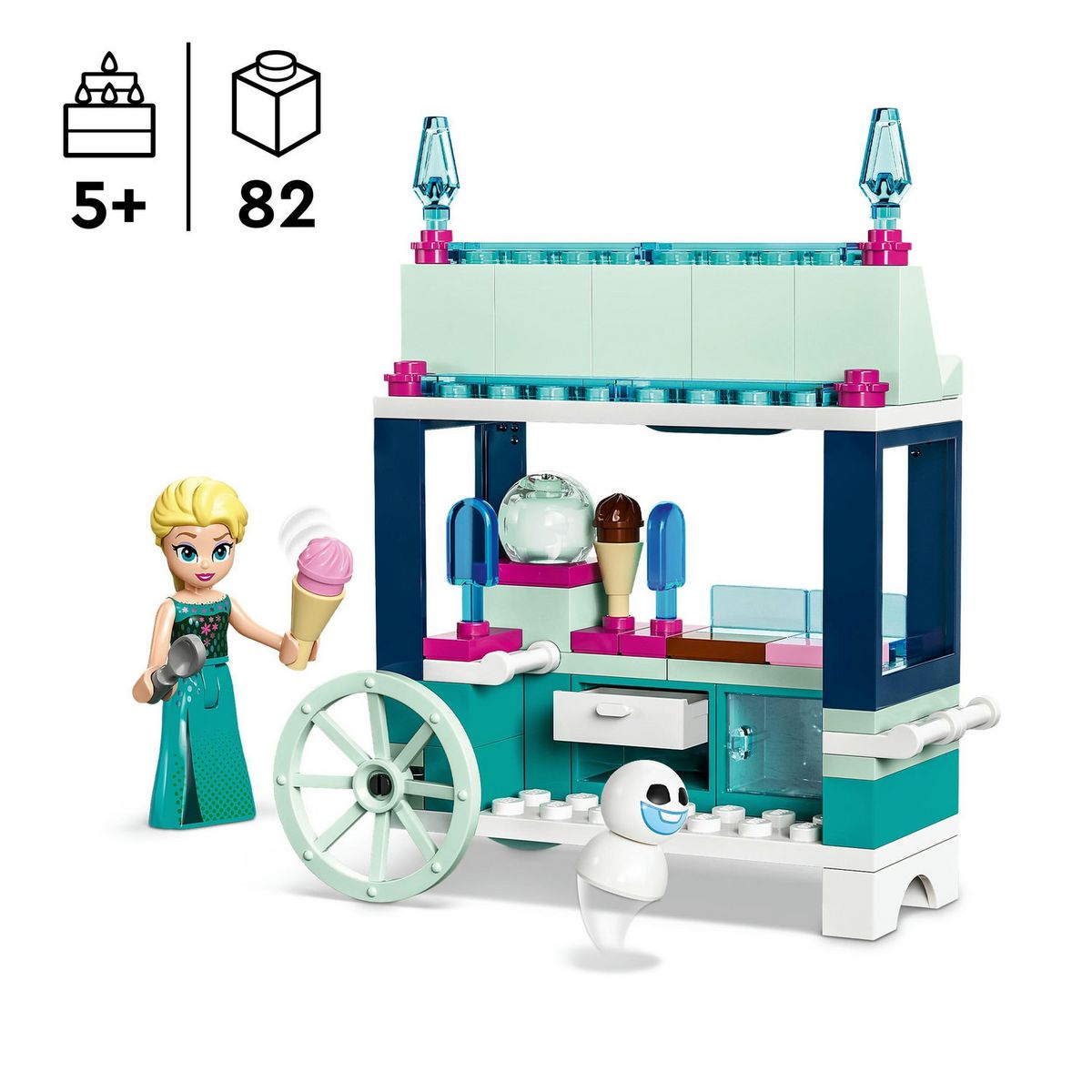 LEGO Disney Princess 43234 Les Délices Glacés d'Elsa, Jouet avec Mini Poupée Elsa de La Reine des Neiges