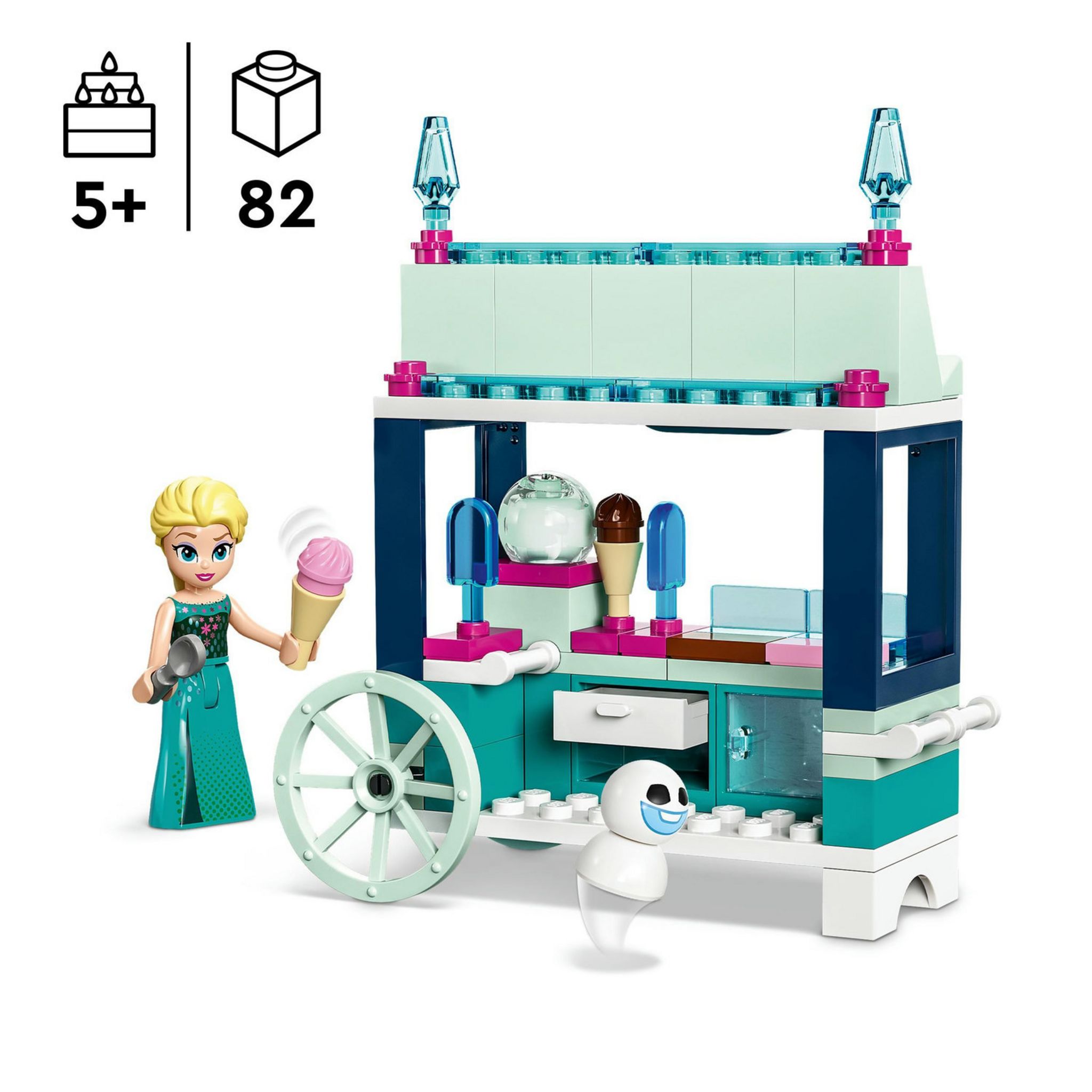 Voir la diapositive 3 : LEGO Disney Princess 43234 Les Délices Glacés d'Elsa, Jouet avec Mini Poupée Elsa de La Reine des Neiges