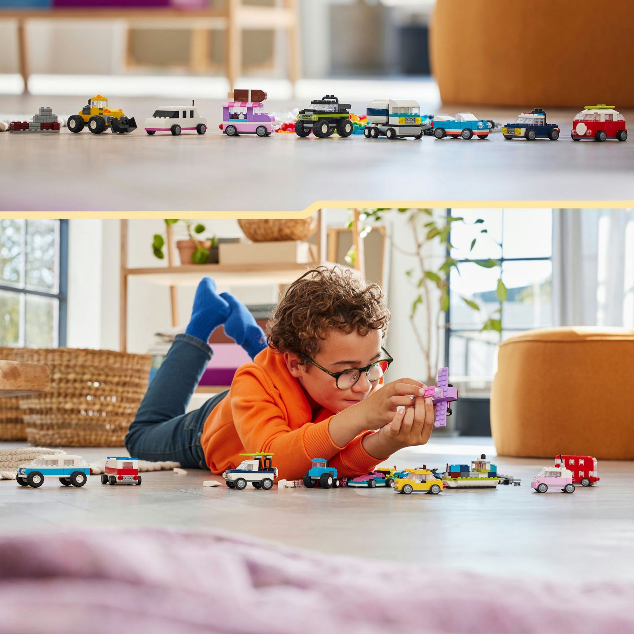 Voir la diapositive 3 : LEGO Classic 11036 Les Véhicules Créatifs, Maquette de Voiture, Véhicule de Police, Camion et Autres