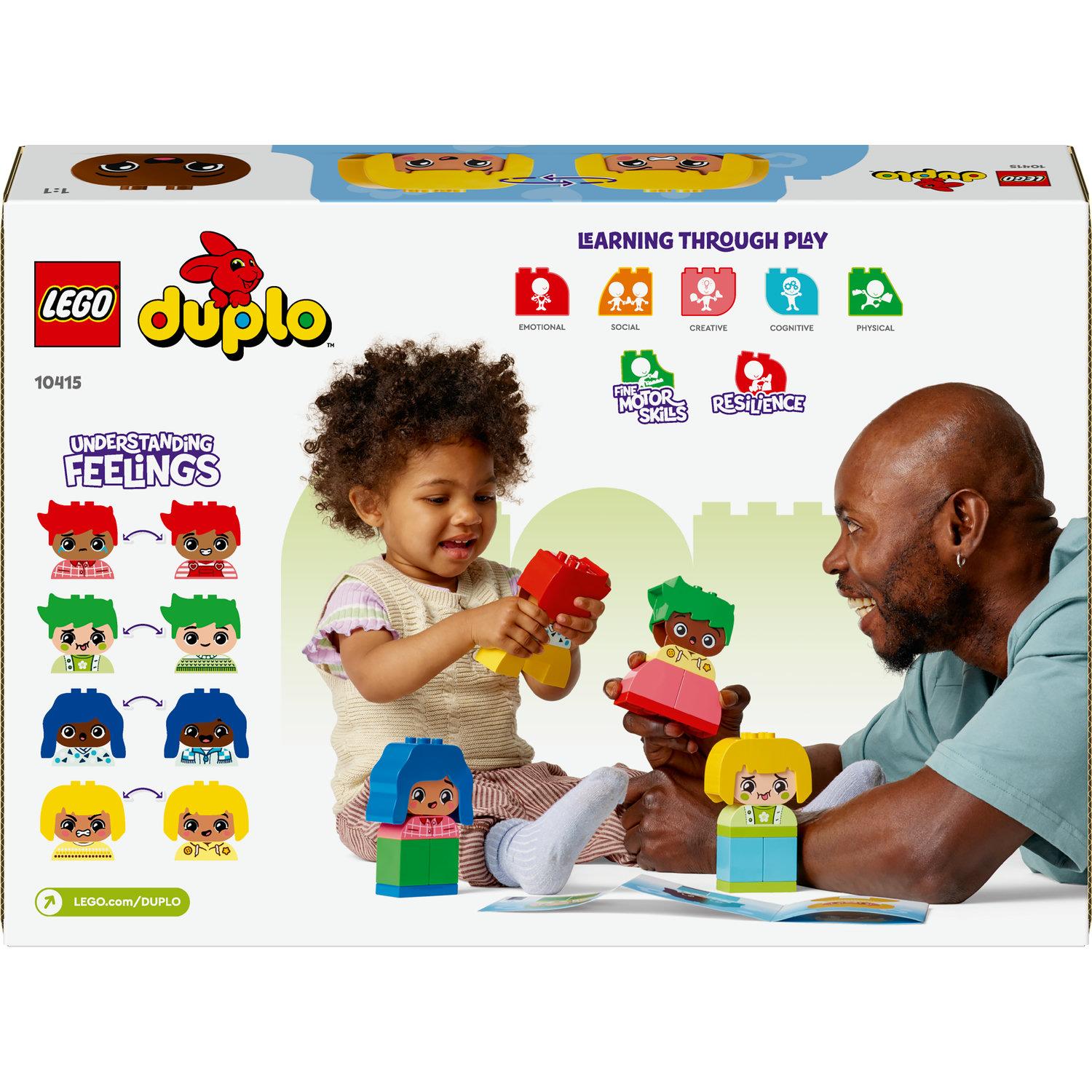 Voir la diapositive 7 : LEGO DUPLO My First 10415 Fortes Émotions et Grands Sentiments, Jouet pour Bébés, 23 Briques Colorées et 4 Personnages