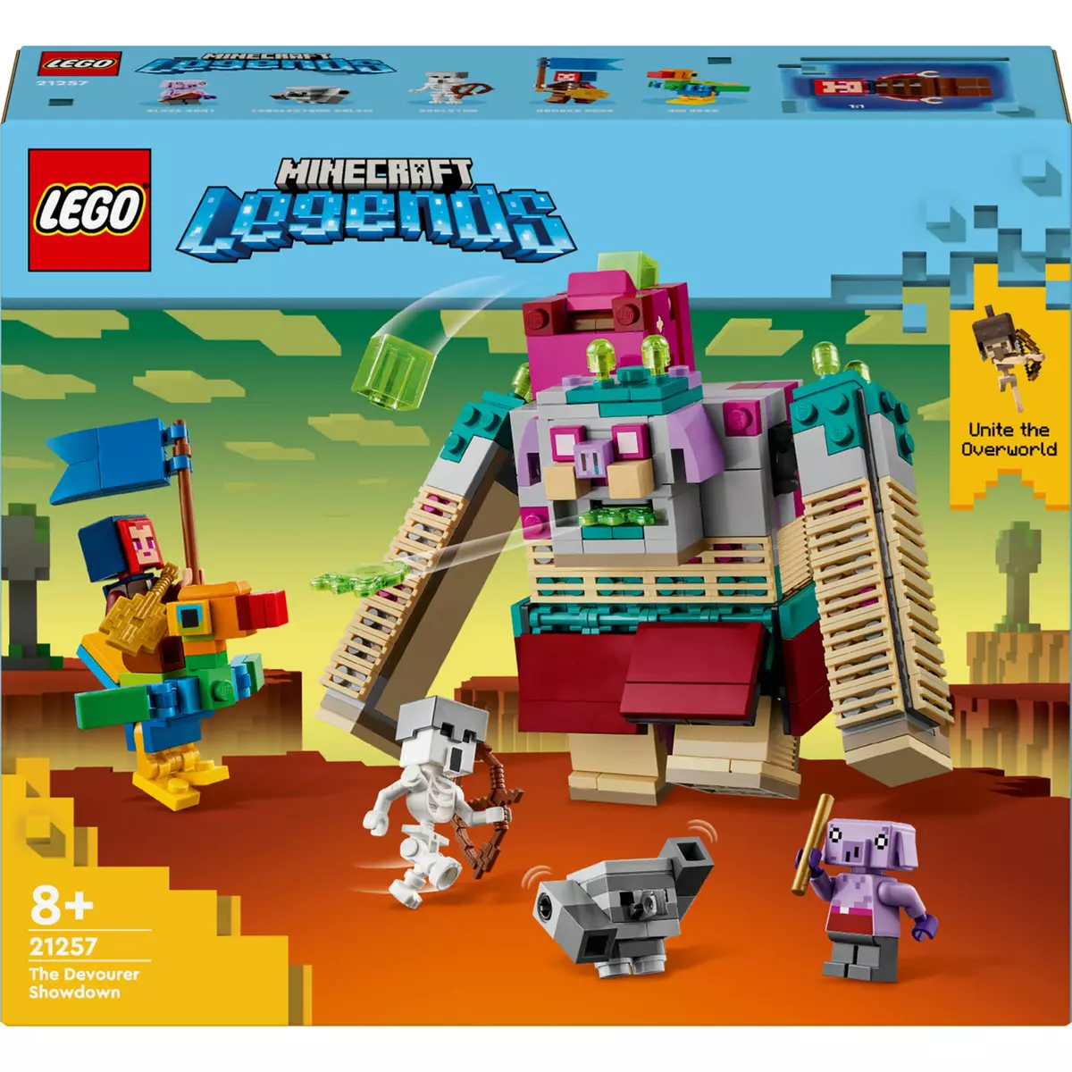 LEGO Minecraft Legends 21257 L'Attaque du Dévoreur, Jouet de Construction  de Personnage, Set avec Figurines de Héros pas cher 