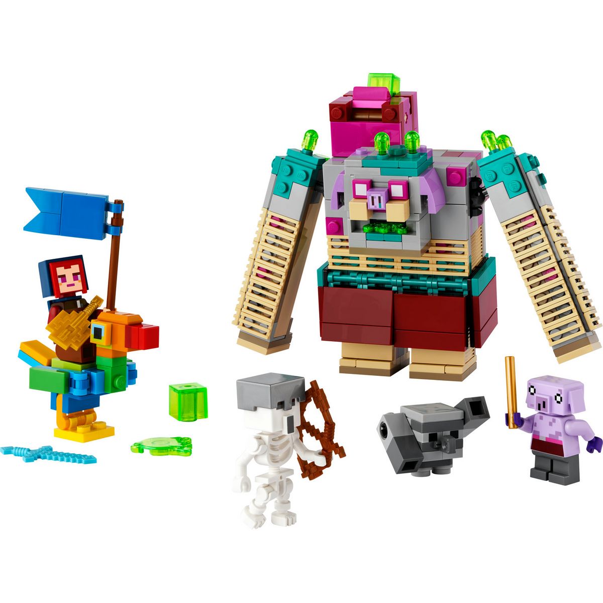LEGO Minecraft Legends 21257 L'Attaque du Dévoreur, Jouet de Construction de Personnage, Set avec Figurines de Héros