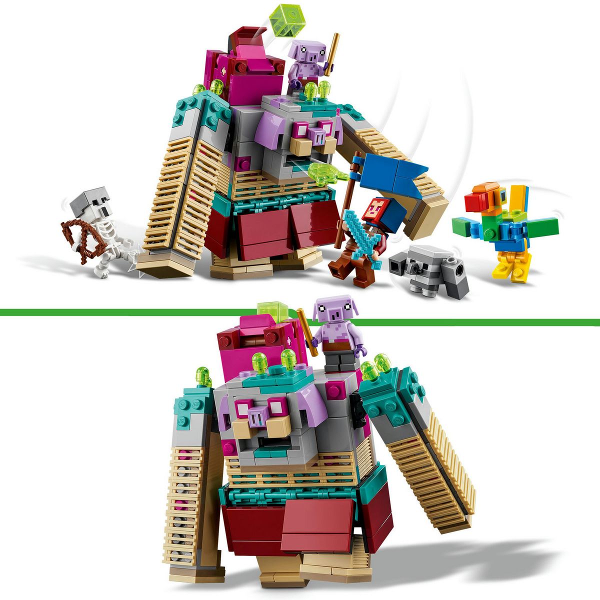 LEGO Minecraft Legends 21257 L'Attaque du Dévoreur, Jouet de Construction de Personnage, Set avec Figurines de Héros