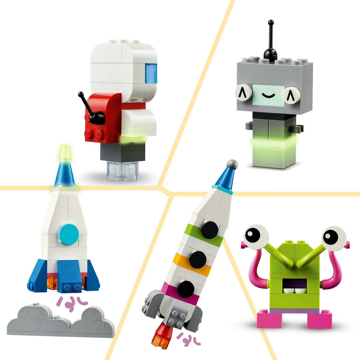 Voir la diapositive 5 : LEGO Classic 11037 Les Planètes Créatives, Jouet sur le Système Solaire, Set de Construction de Navette Fusée
