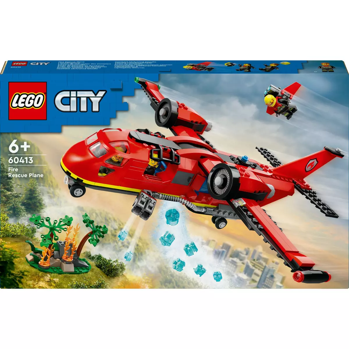 L'hélicoptère de secours des pompiers Lego